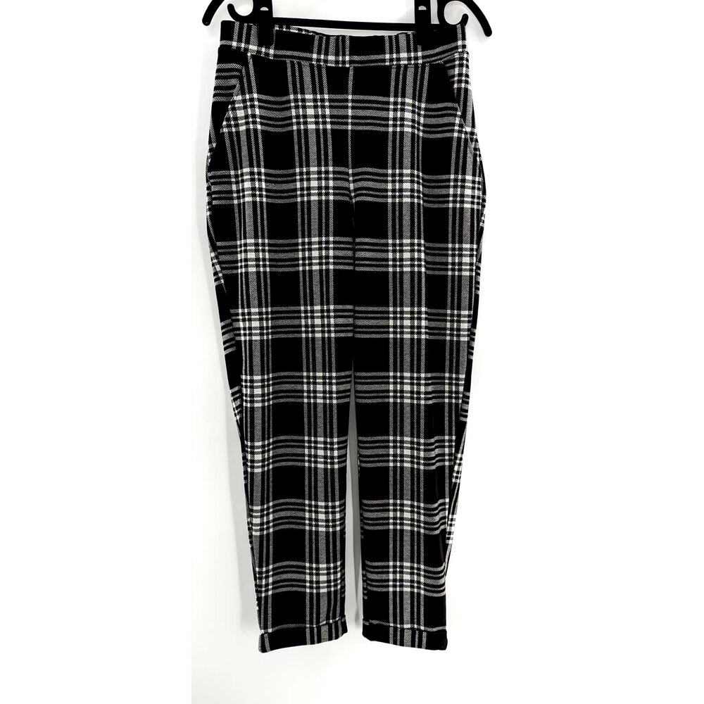 H&M Plaid Pants Trousers Black & White Size Small - Picture 5 of 9